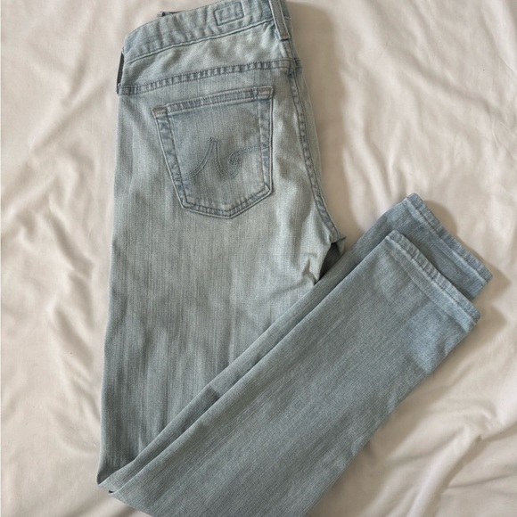 AG Adriano Goldschmied Nikki Slim Jeans 25R Light Wash Relaxed Skinny USA - Picture 13 of 13